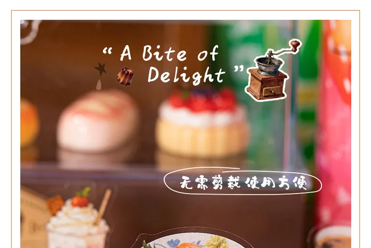 20sheets Kawaii Japanese Cuisine Style Die Cut Sticker Book DIY Diary Phone Case Scrapbook Cute Stationery Stickers