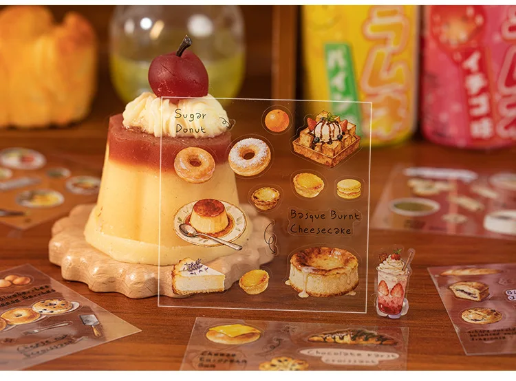 20sheets Kawaii Japanese Cuisine Style Die Cut Sticker Book DIY Diary Phone Case Scrapbook Cute Stationery Stickers