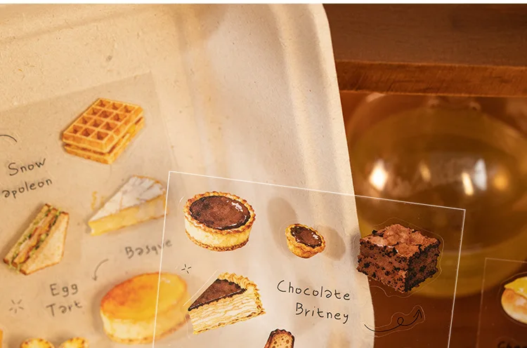 20sheets Kawaii Japanese Cuisine Style Die Cut Sticker Book DIY Diary Phone Case Scrapbook Cute Stationery Stickers