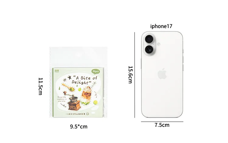 20sheets Kawaii Japanese Cuisine Style Die Cut Sticker Book DIY Diary Phone Case Scrapbook Cute Stationery Stickers