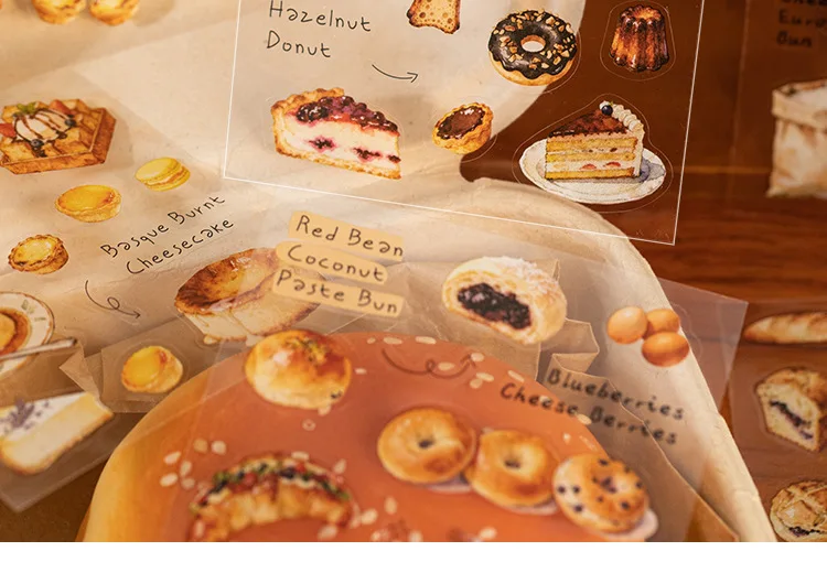 20sheets Kawaii Japanese Cuisine Style Die Cut Sticker Book DIY Diary Phone Case Scrapbook Cute Stationery Stickers