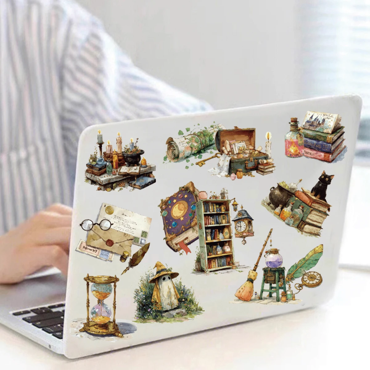 Etori Life Starburst Witchcraft Magic Furniture Pattern Vintage Stickers for Scrapbooking Supplies, Room Decoration, Photo Albums, Gift Box Packaging, Gift Paper Bags, Student Stationery, DIY Crafts, School Supplies, Children's Stickers