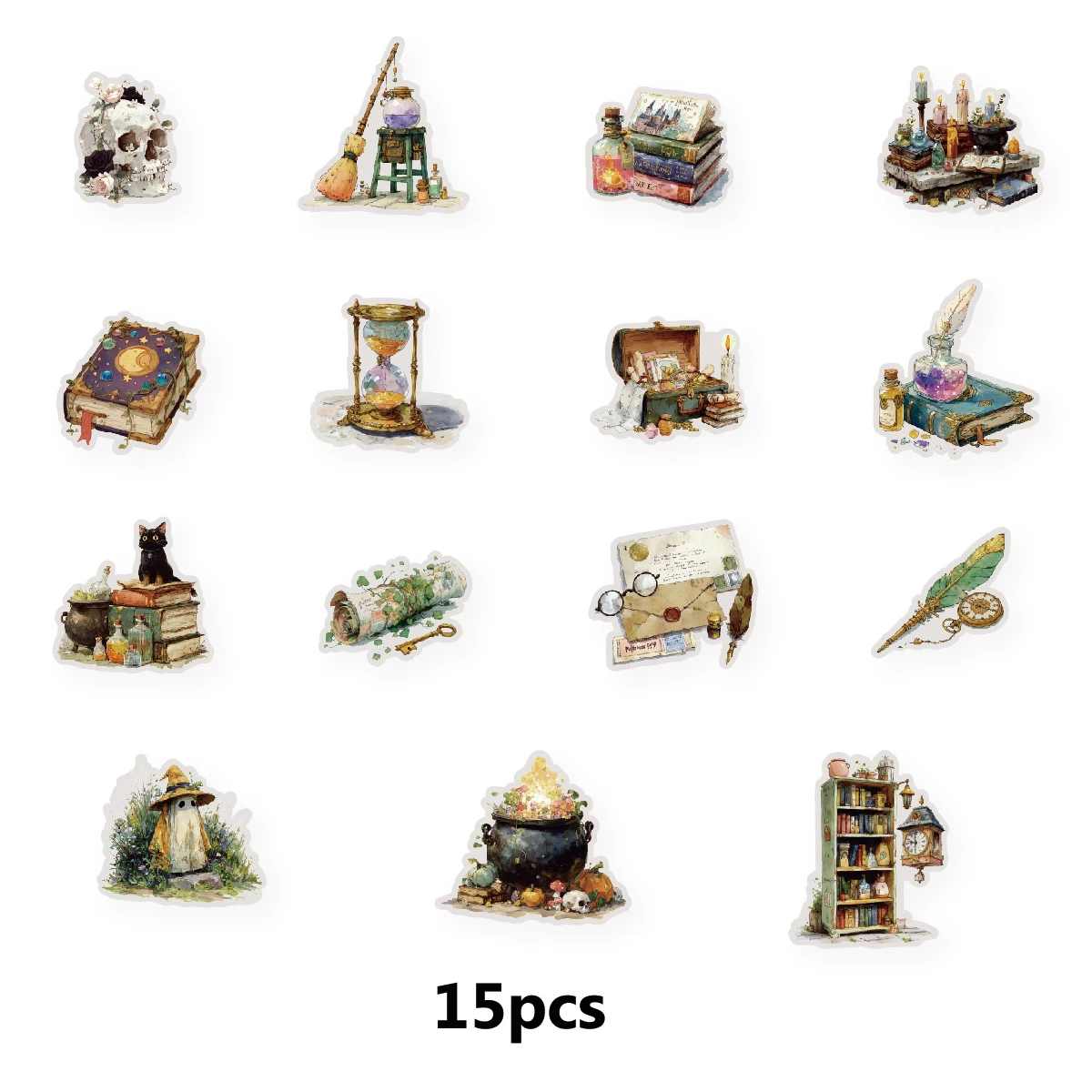 Etori Life Starburst Witchcraft Magic Furniture Pattern Vintage Stickers for Scrapbooking Supplies, Room Decoration, Photo Albums, Gift Box Packaging, Gift Paper Bags, Student Stationery, DIY Crafts, School Supplies, Children's Stickers