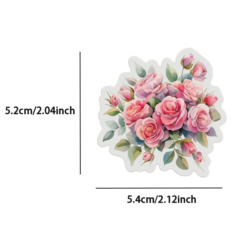 50/100PCS Butterfly Flower Exquisite Stickers Cartoon Color High Beauty Handbooks Phone Cases Laptop Tablets Decorative Stickers