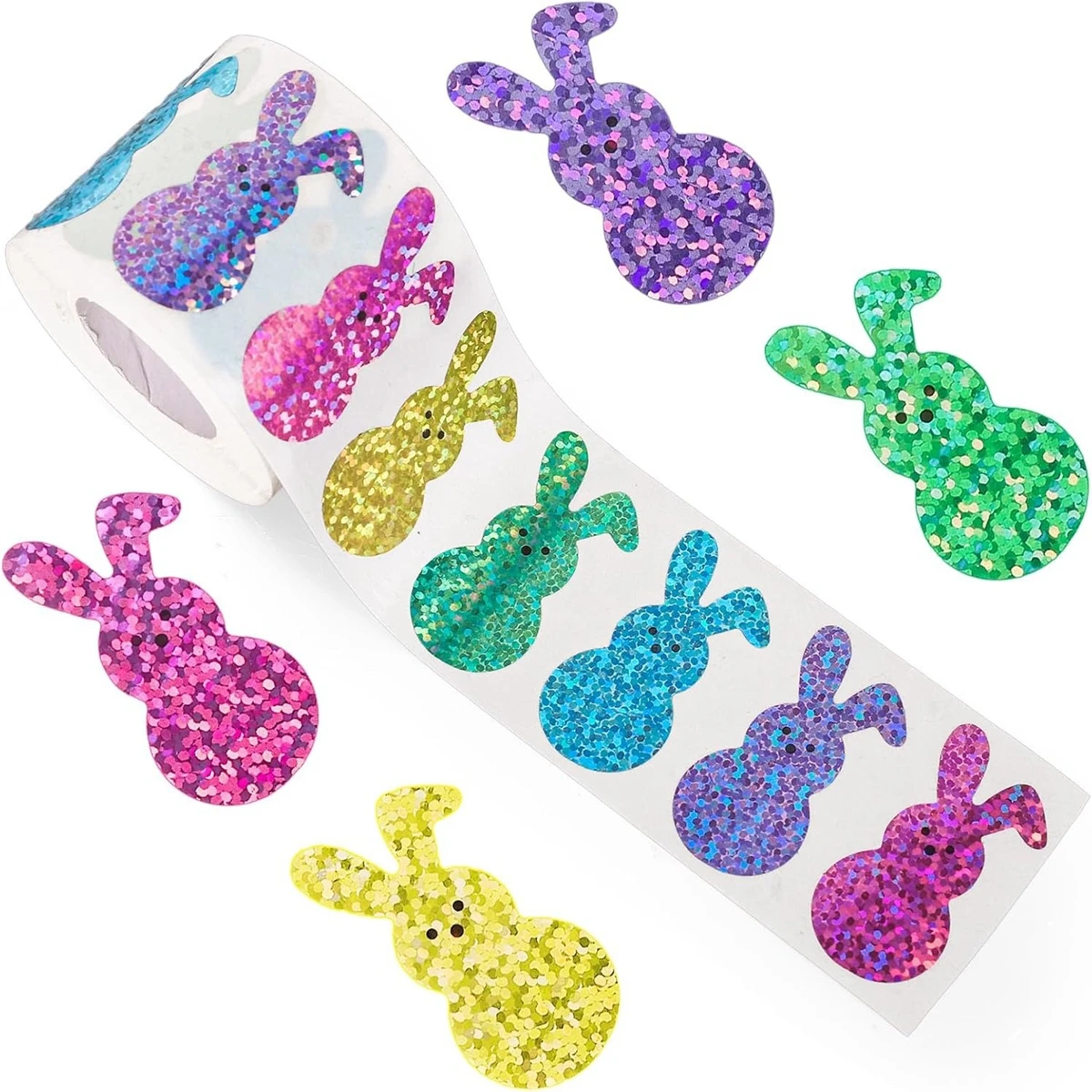500pcs Happy Easter Stickers Cute Rabbit Stickers Gift Sealing Labels Baking Package DIY Wrapping Box Gift Bag Decor 3.8CM