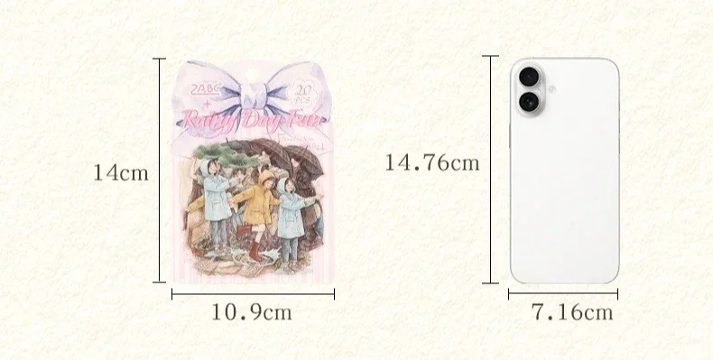 JIANWU Cute Girl Character Life Landscape Material Collage Scrapbooking PET Sticker Creative DIY Journal Stationery
