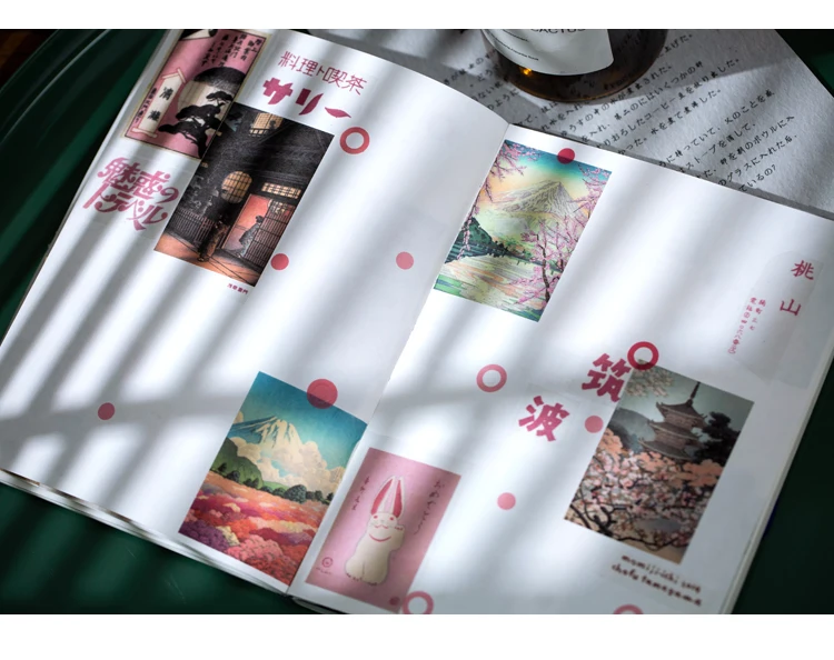 50 Japanese style series Scenery&Art Paintings Stationery Stickers Book Aesthetic Landscape Cute Bullet Journaling Decor Sticker