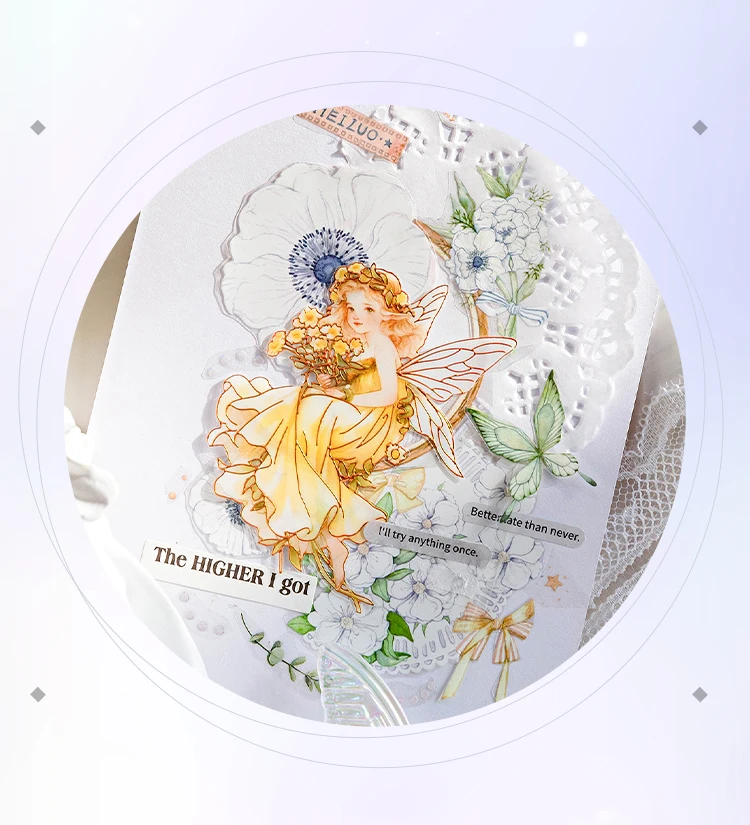 30pcs/pack PET Elf Stickers Aesthetics Stationery DIY Scrapbooking Materials Collage Junk Journal Decor Stickers