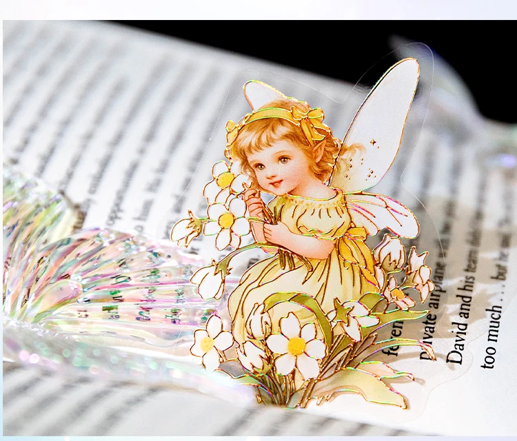 30pcs/pack PET Elf Stickers Aesthetics Stationery DIY Scrapbooking Materials Collage Junk Journal Decor Stickers