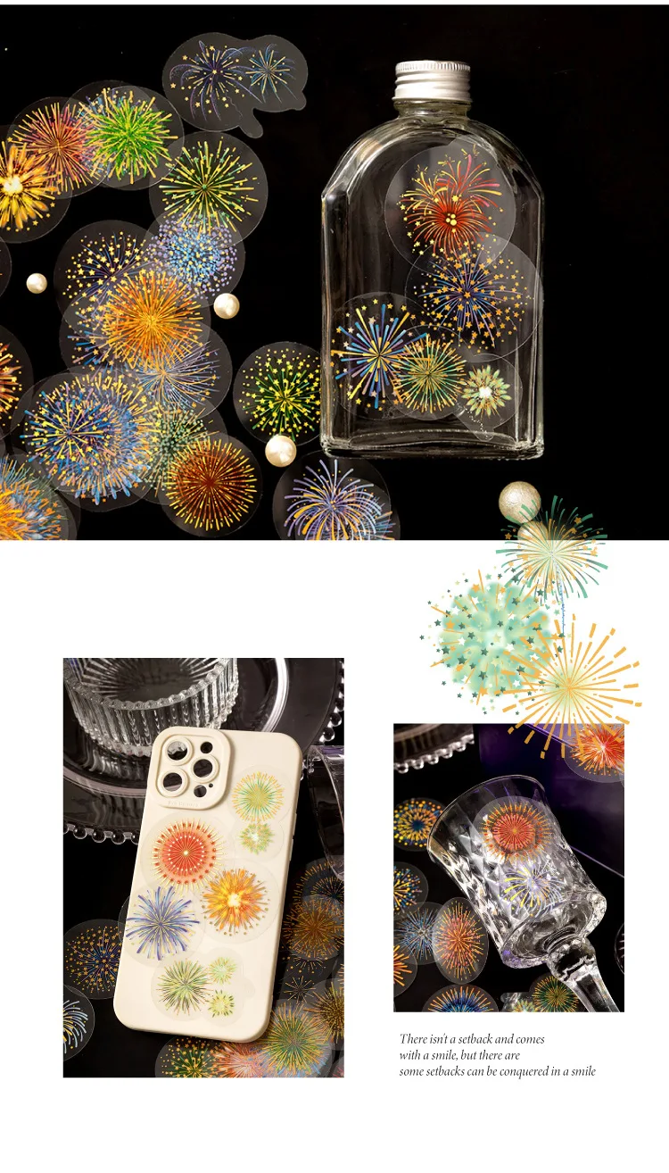 30pcs/bag PET Hot Stamping Laser Stickers Romantic Instant Series Aesthetic Scrapbooking Materials