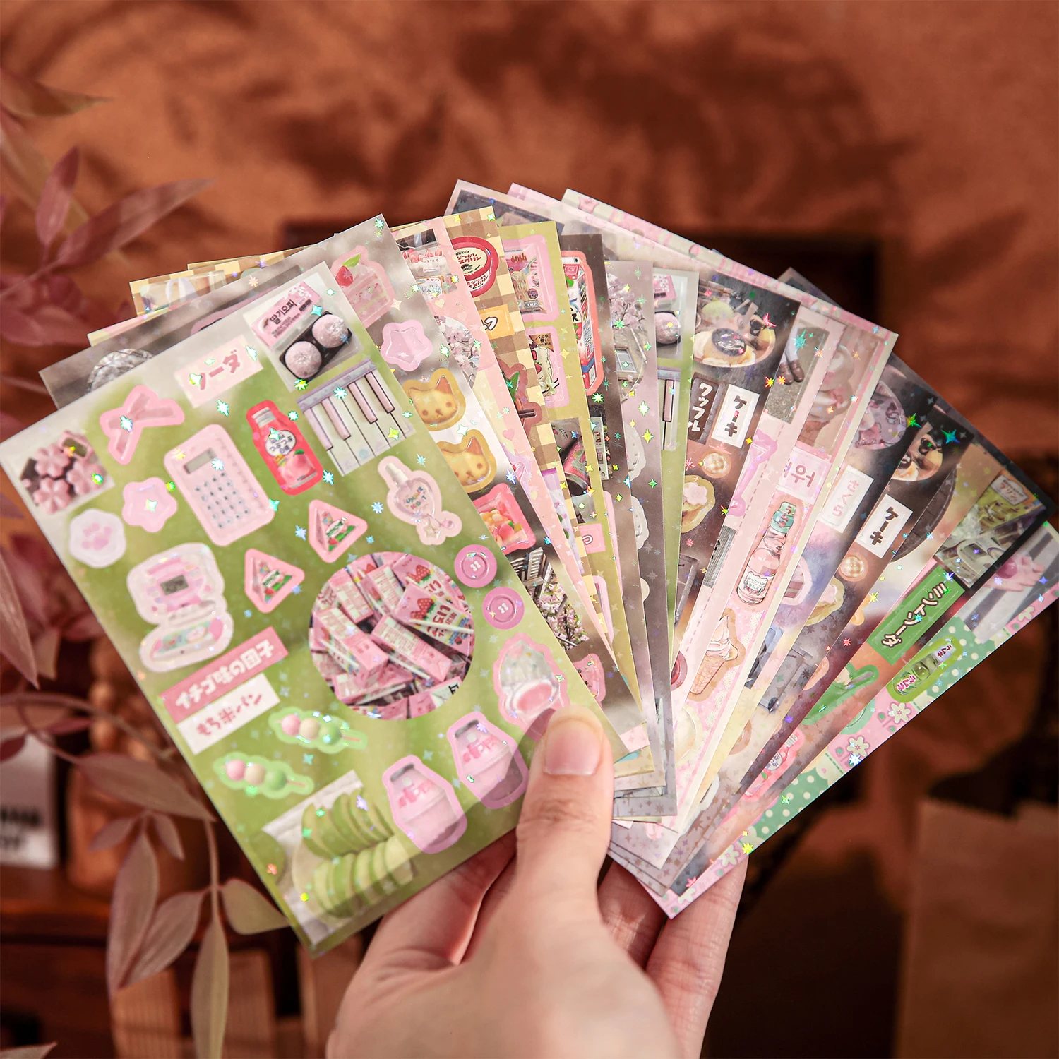 30Sheets/Book Sticker Book Retro Ins Korean Kawaii Sticker Handbook Stationery DIY Hand Account Scrapbook Diary Decoration