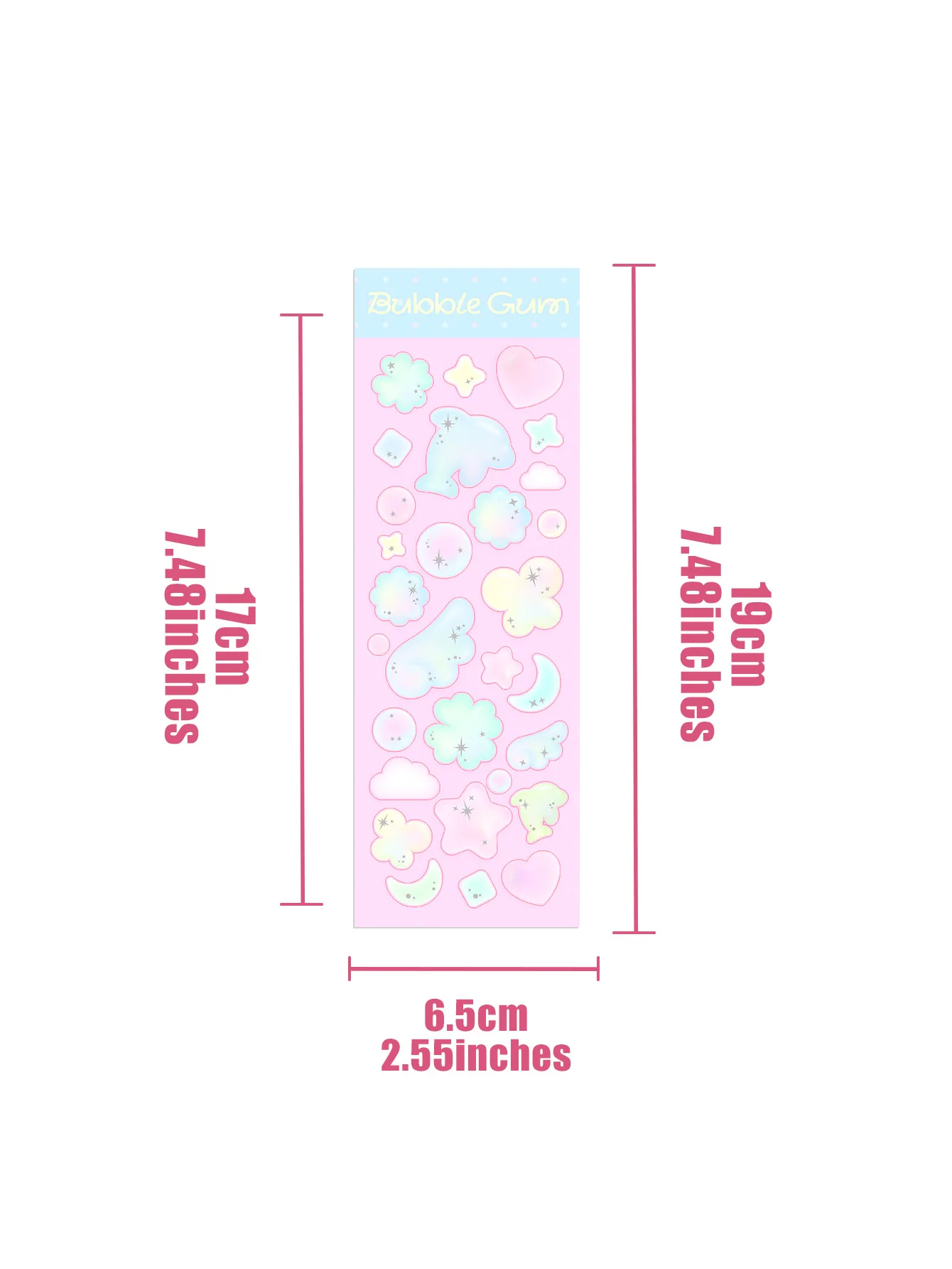 WAKAWAKA Hot Silver Bubble Stickers Deco Stickers Korean Stickers Scrapbook Stickers Cute Guka Card Decor Journal Embellishments