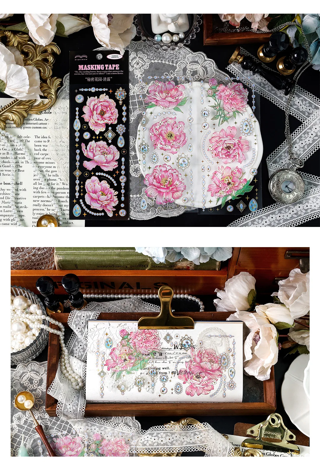 3pcs Kawaii Stationery Stickers Secret Garden Diary Planner Decorative Mobile Stickers Scrapbooking DIY Craft Stickers