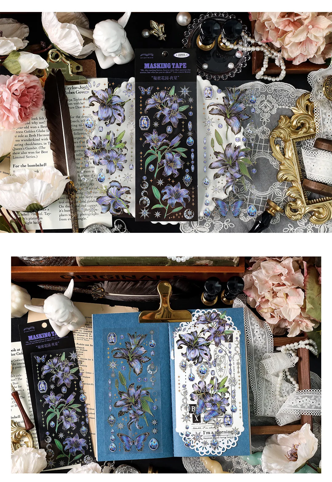 3pcs Kawaii Stationery Stickers Secret Garden Diary Planner Decorative Mobile Stickers Scrapbooking DIY Craft Stickers