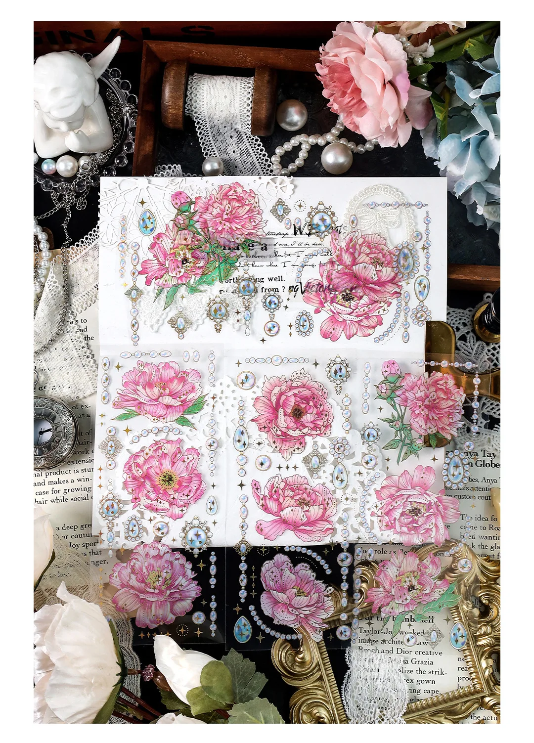 3pcs Kawaii Stationery Stickers Secret Garden Diary Planner Decorative Mobile Stickers Scrapbooking DIY Craft Stickers