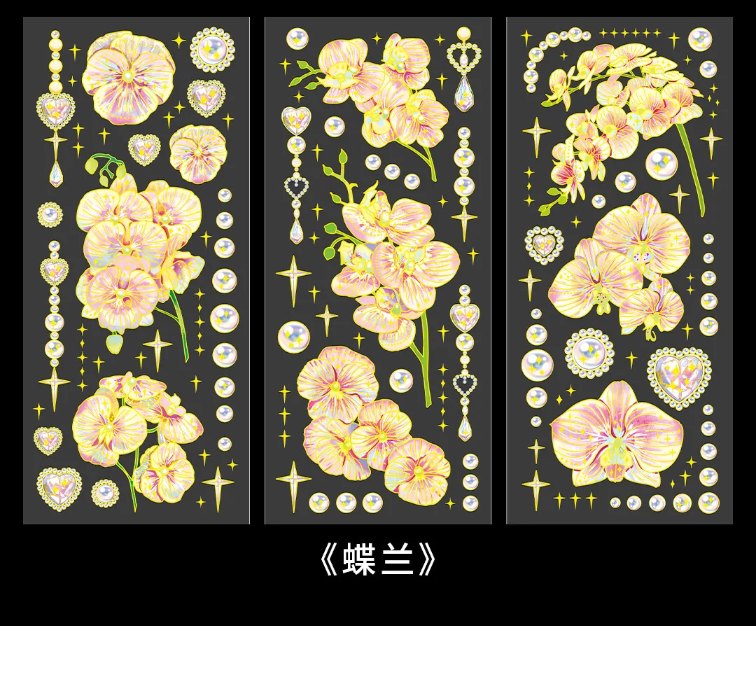 3pcs Kawaii Stationery Stickers Secret Garden Diary Planner Decorative Mobile Stickers Scrapbooking DIY Craft Stickers