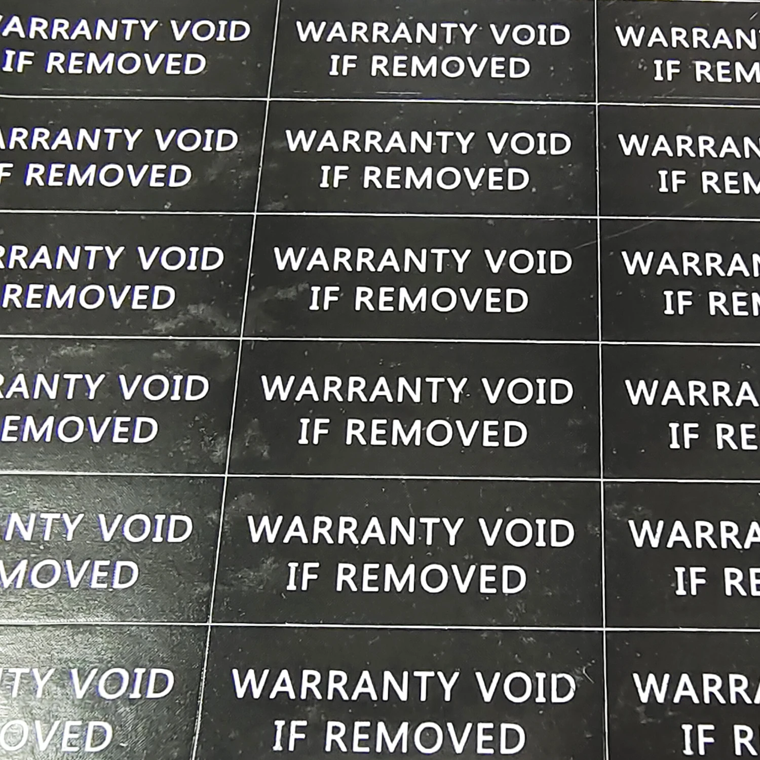 80pcs 25x10mm WARRANTY VOID IF REMOVED Brittle Paper Security Seal Open Indicator Tamper Evident Removal Proof Protection Band