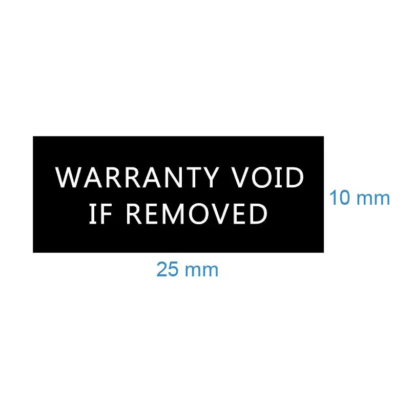 80pcs 25x10mm WARRANTY VOID IF REMOVED Brittle Paper Security Seal Open Indicator Tamper Evident Removal Proof Protection Band