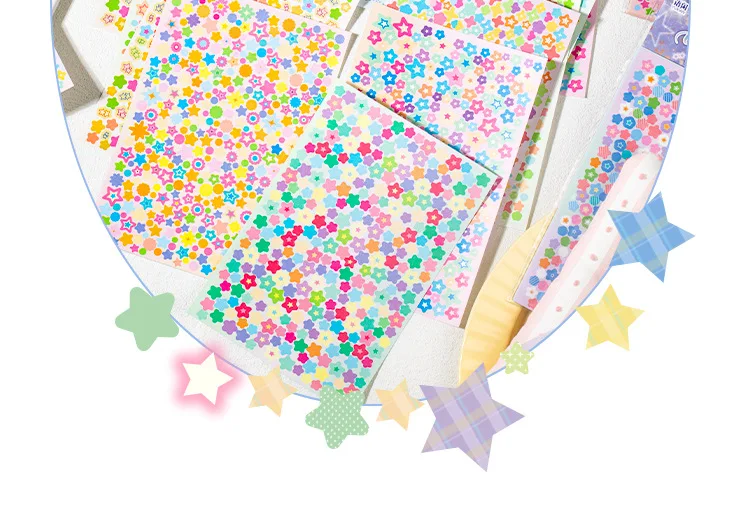 6sheets Kawaii Star Convenience Store Series Die Cutting Stickers DIY Scrapbook Decoration Album Diary Aesthetics Stationery