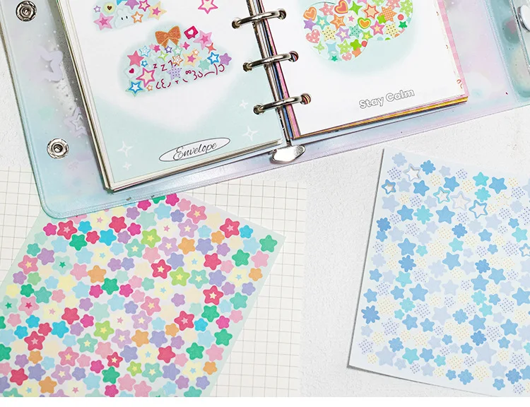 6sheets Kawaii Star Convenience Store Series Die Cutting Stickers DIY Scrapbook Decoration Album Diary Aesthetics Stationery