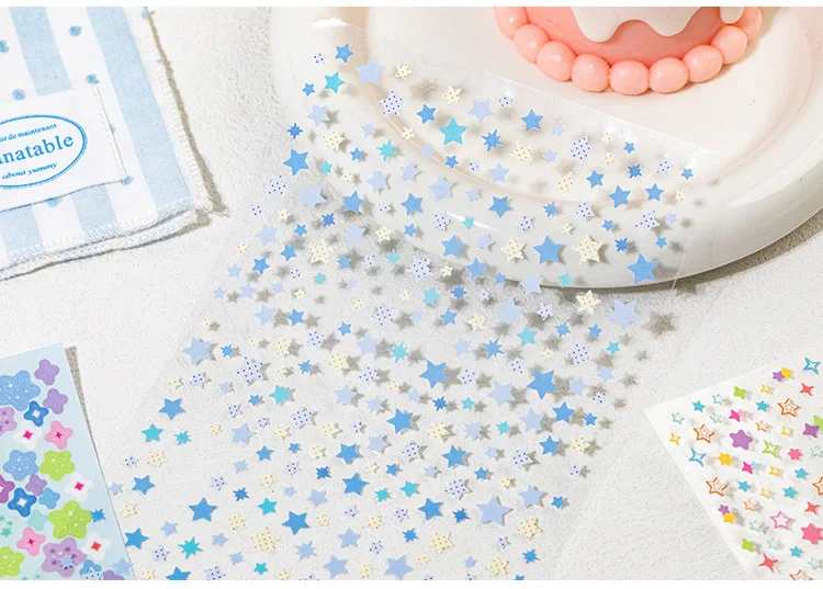 6sheets Kawaii Star Convenience Store Series Die Cutting Stickers DIY Scrapbook Decoration Album Diary Aesthetics Stationery