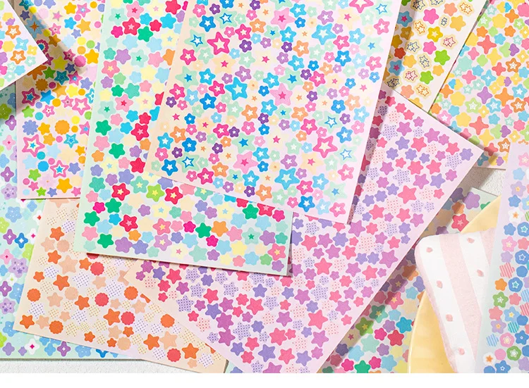 6sheets Kawaii Star Convenience Store Series Die Cutting Stickers DIY Scrapbook Decoration Album Diary Aesthetics Stationery