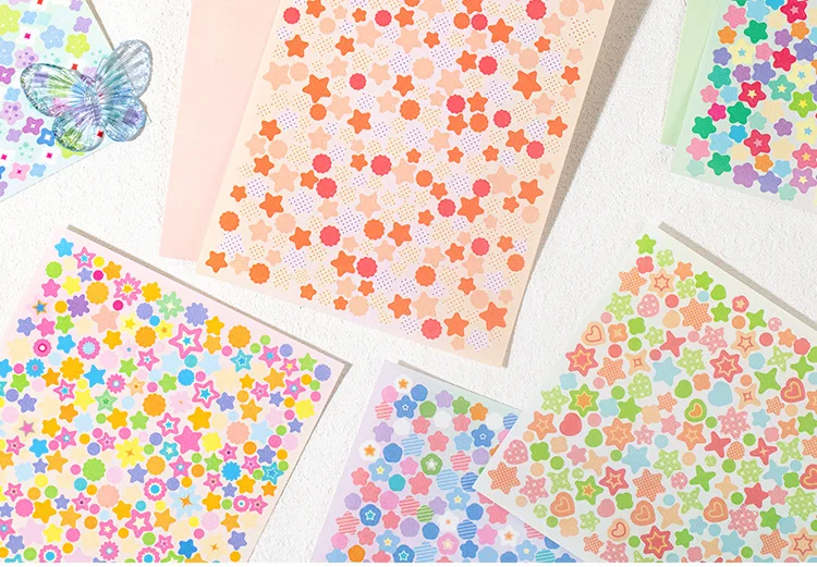 6sheets Kawaii Star Convenience Store Series Die Cutting Stickers DIY Scrapbook Decoration Album Diary Aesthetics Stationery