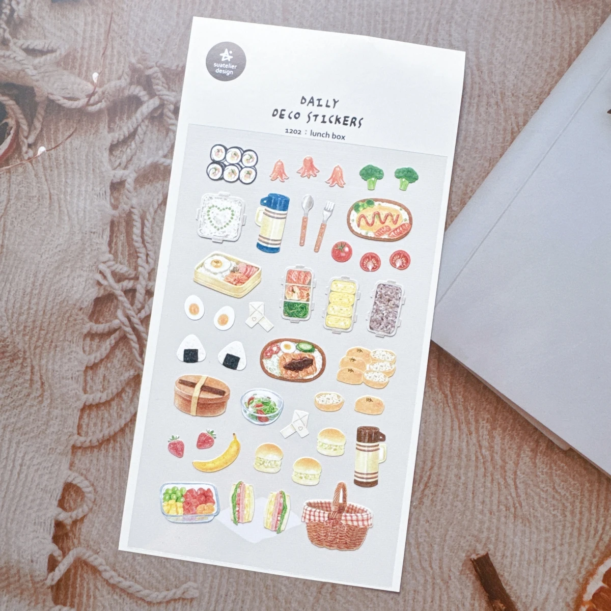 Korean Import Suatelier Farm Fish Market Baking Sticker Scrapbooking Diy Journaling Diary Decor Stationery Sticker School Gift