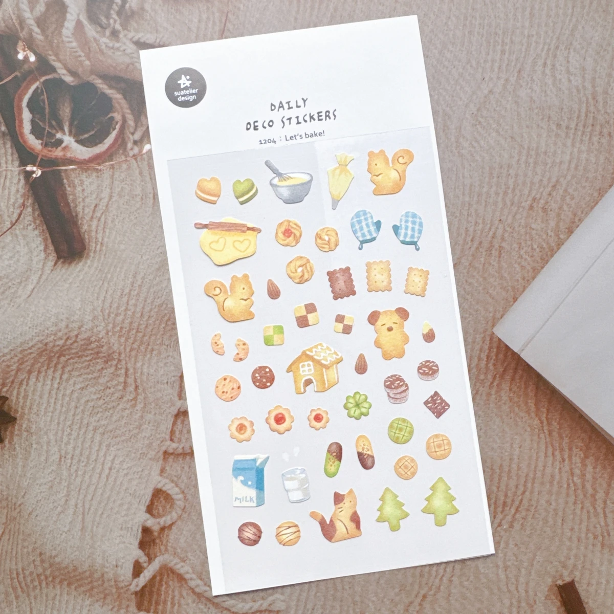Korean Import Suatelier Farm Fish Market Baking Sticker Scrapbooking Diy Journaling Diary Decor Stationery Sticker School Gift
