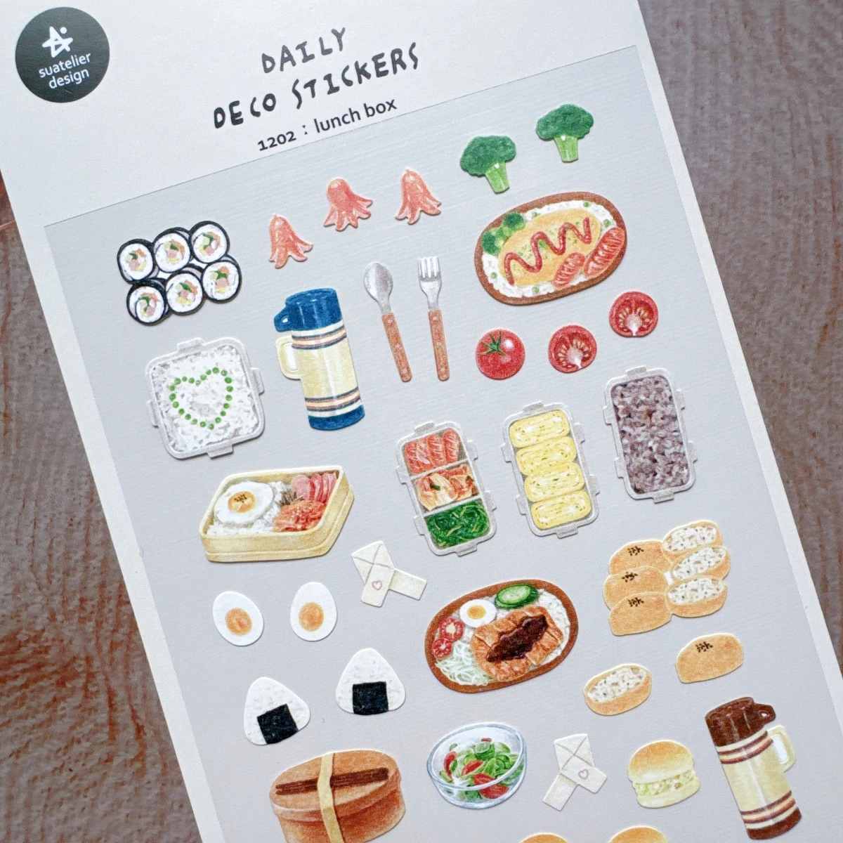 Korean Import Suatelier Farm Fish Market Baking Sticker Scrapbooking Diy Journaling Diary Decor Stationery Sticker School Gift
