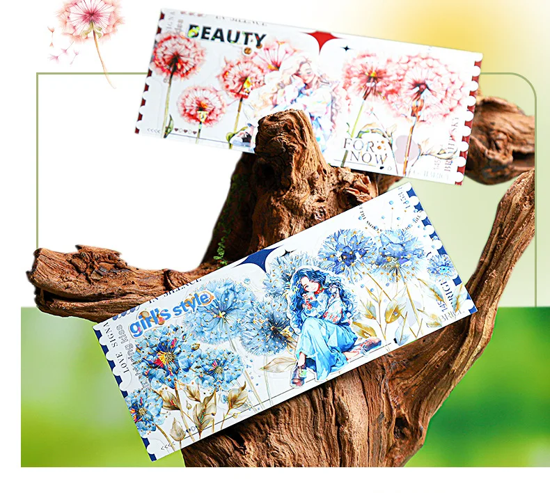 10pcs/1lot Kawaii Scrapbook Sticker Dandelion Covenant Scrapbooking Supplies Planner Decorative Craft Stationery Sticker