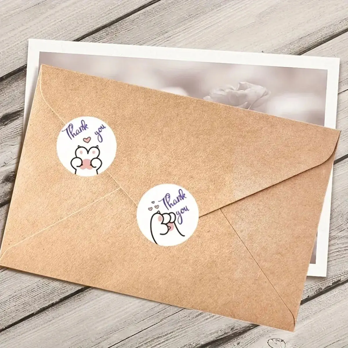 100-500 PCS 1 Inch Kawaii Cat Thank You Stickers for Small Business, Baking, Gifts, Envelopes,Kids Reward Sticker Stationery