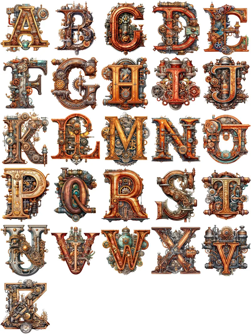 20Pcs/Pack Vintage Steampunk Sticker DIY Craft Scrapbooking Album Junk Journal Decorative Stickers