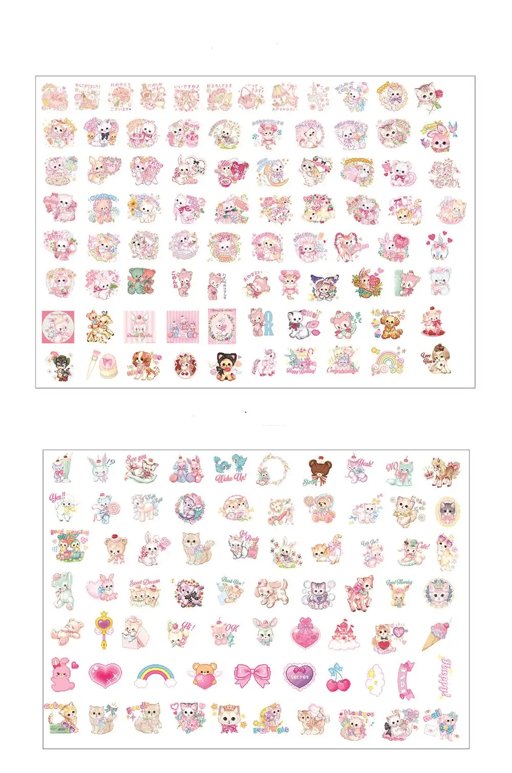 153pcs/lot Kawaii Stationery Stickers Cartoon Cat Diary Planner Decorative Mobile Sticker Scrapbooking Journal DIY Craft Sticker
