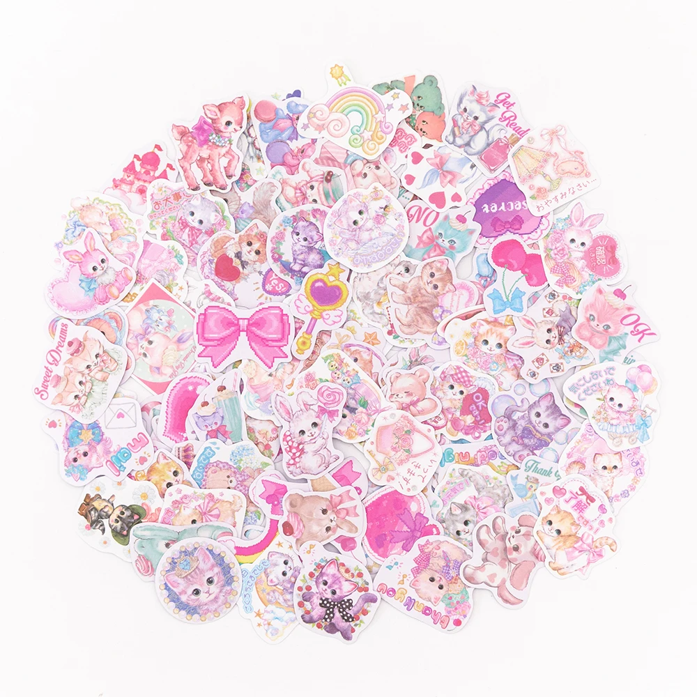 153pcs/lot Kawaii Stationery Stickers Cartoon Cat Diary Planner Decorative Mobile Sticker Scrapbooking Journal DIY Craft Sticker