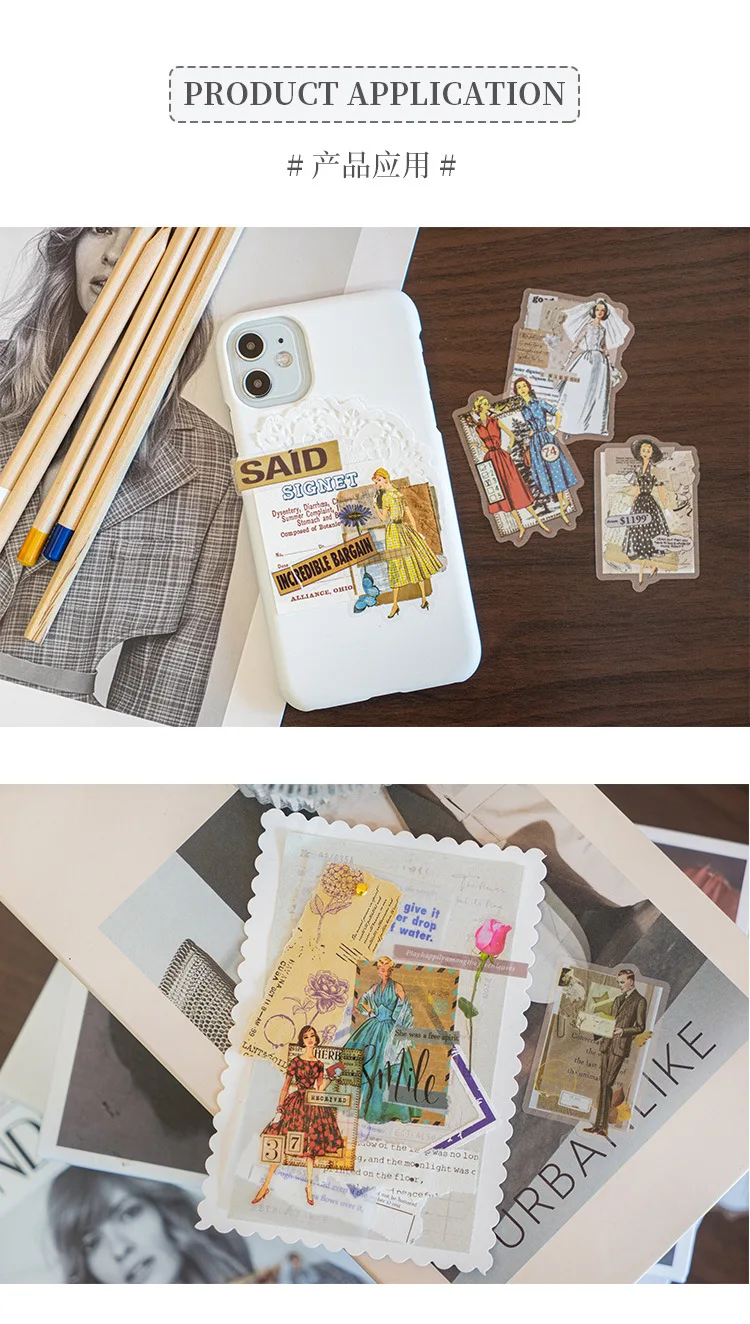 30pcs/1lot kawaii Stationery Sticker Ladies Fashion Notes Diary Planner junk journal Decorative Scrapbooking DIY Craft Sticker