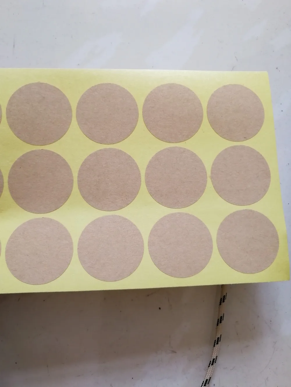 120PCS Round/Heart 35mm BLANK Brown Kraft Paper Sticker For DIY Writting Printing Baker Label