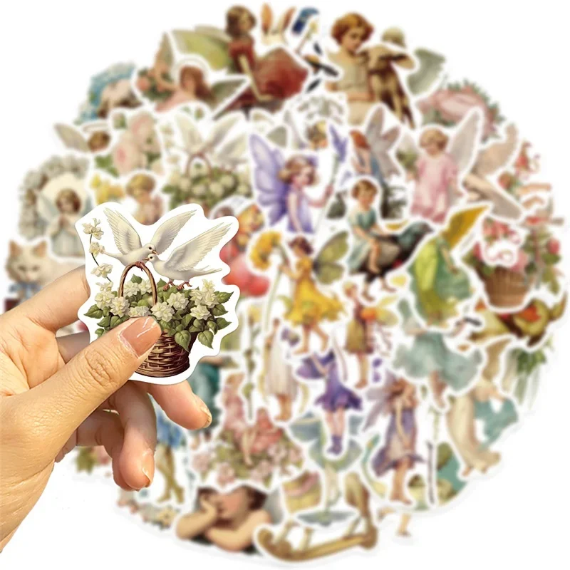 10/30/50PCS Vintage Painting Angel PVC Sticker Aesthetic Stationery Decoration Scrapbooking School Supplies