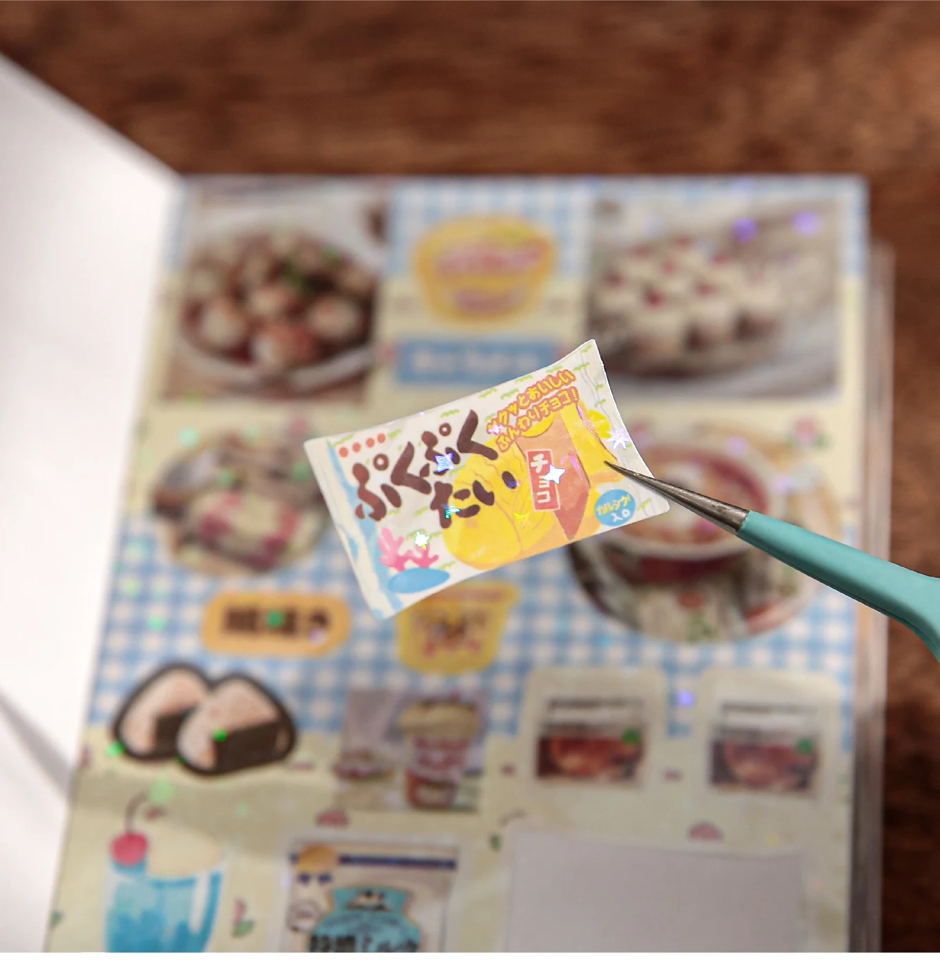 Kawaii Stationery Stickers Japanese Showa Flavor Flash Film Die Cutting Stickers Book Scrapbook DIY Decorative Material Stickers