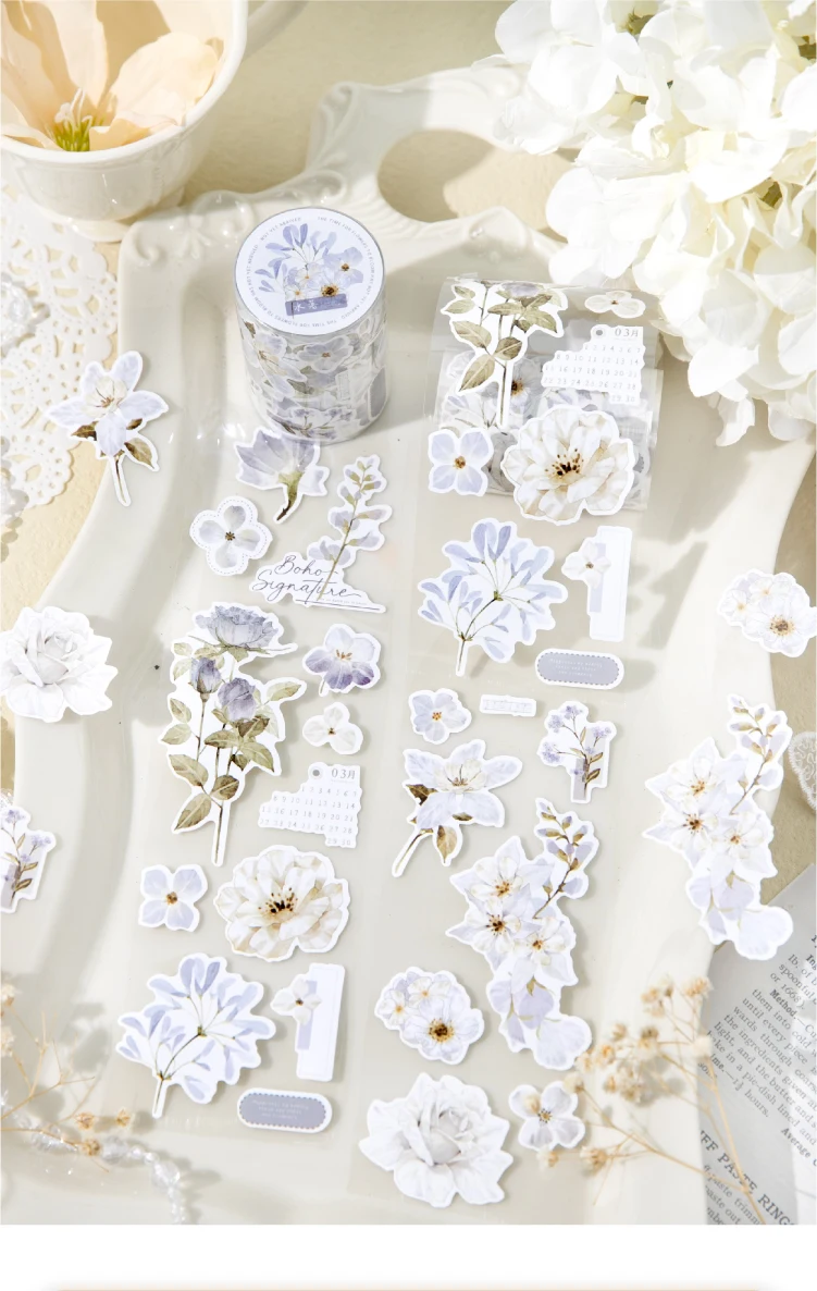 Journal GO 6x200cm Four Seasons Masking Tape DIY Scrapbooking Decor Photo Album Collage Junk Journal Aesthetics Stickers