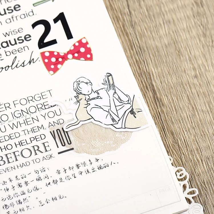 29pcs Cute Ins Style Star Girl Stationery Sticker Journal Decoration, Waterproof And Scrapbooking Cartoon Character For Kids