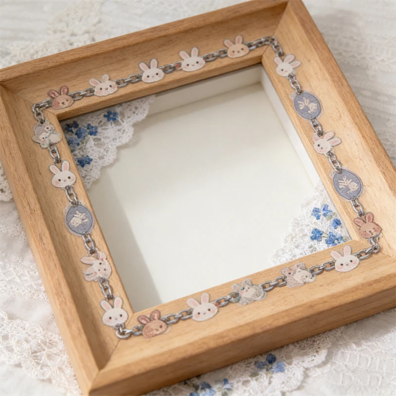Mr.Paper 20Pcs/Bag Handmade Crochet Series Fabric Texture Sticker Strip Hard Card DIY Journal Scrapbook Decor Craft Supplies