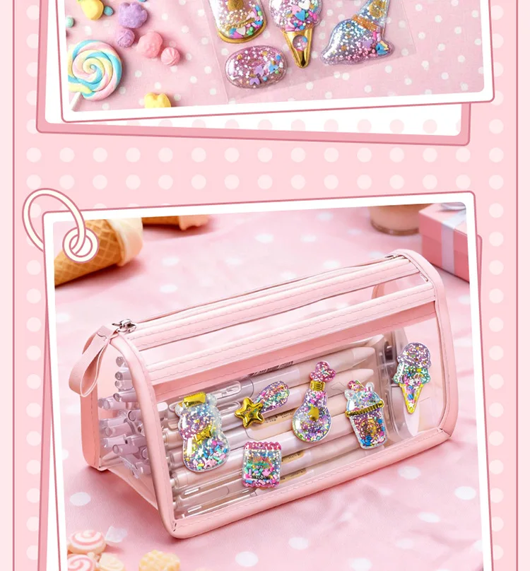 Kawaii Glittering 3D Capsule Stickers Cartoon Scrapbooking Diy Diary Stationery Sticker Cute Gift School Supplies