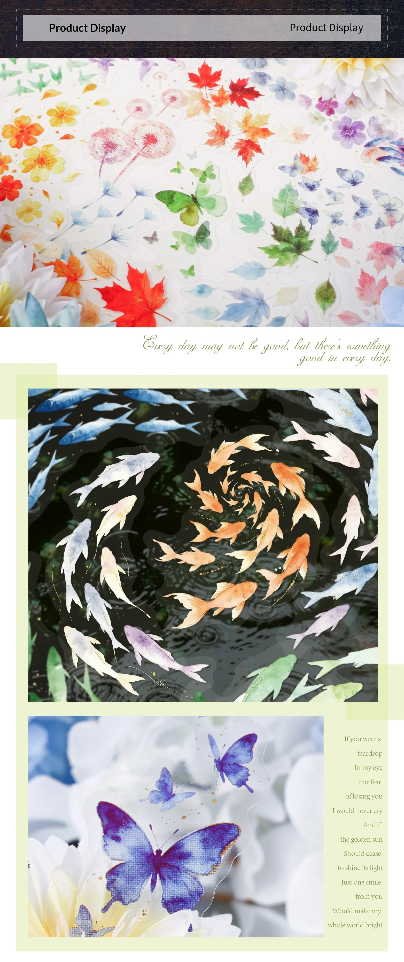 JIANWU Vintage Butterfly Bird Flower Leaves Landscape Material Collage Scrapbooking PET Sticker Creative DIY Journal Stationery