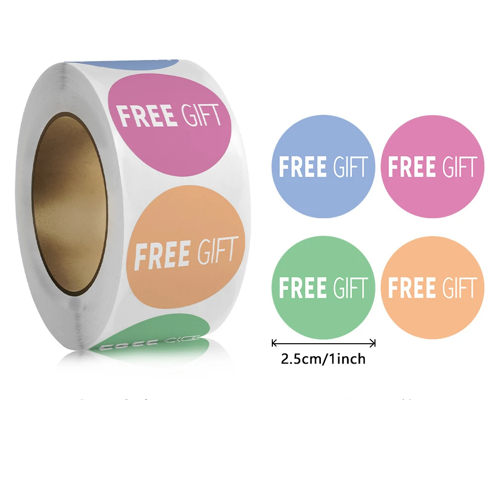 100-500pcs Colorful Gift Stickers Round Thank You Stickers for Small Business Supplies Cute Stationery Stickers