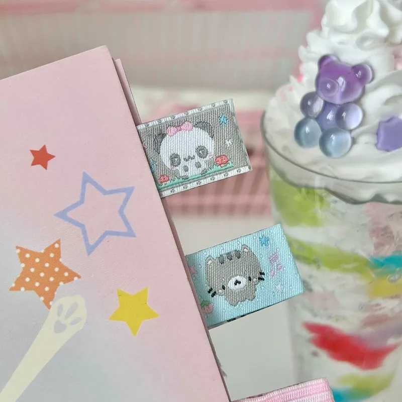 Kawaii Label Index Stickers Embroidery Lucky Tag Label Sticker Scrapbooking Sticker Hand Account Notes Decorative Sealing Decals