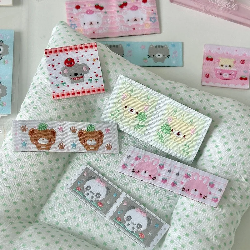 Kawaii Label Index Stickers Embroidery Lucky Tag Label Sticker Scrapbooking Sticker Hand Account Notes Decorative Sealing Decals