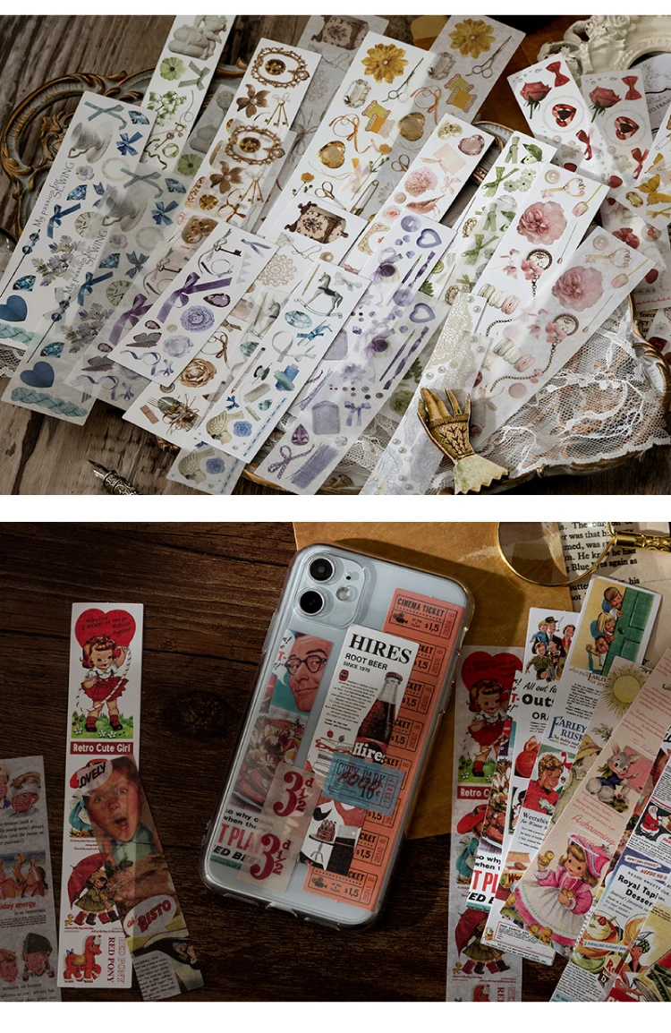 30pcs/1lot kawaii Stationery Sticker Literary Collection Diary Planner junk journal Decorative Scrapbooking DIY Craft Sticker