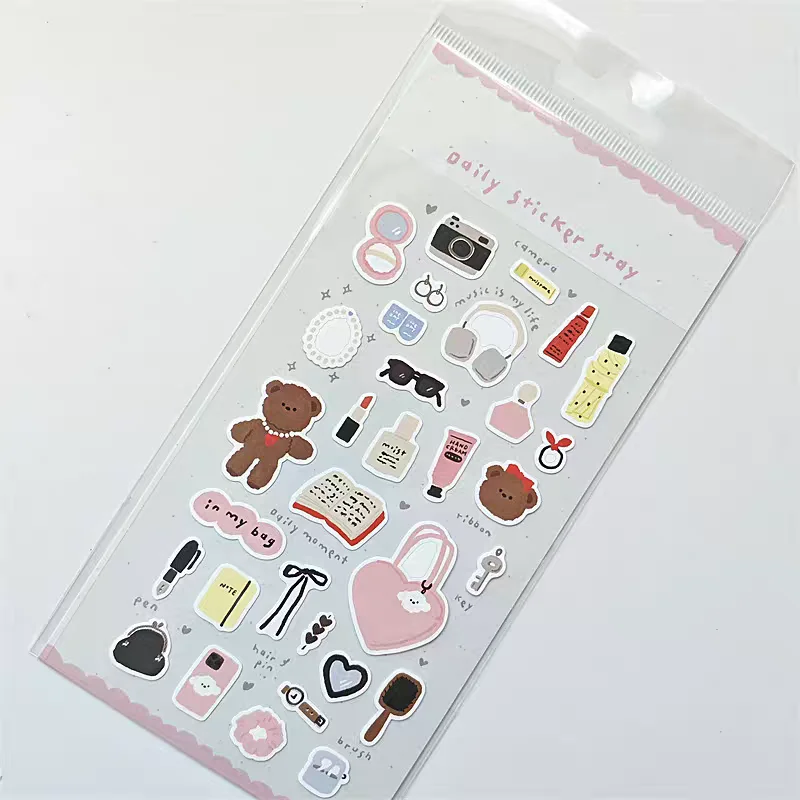 BONITO In My Bag Daily Moment Stickers Scrapbooking Diy Journal Stationery Sticker School Office Gift B6145