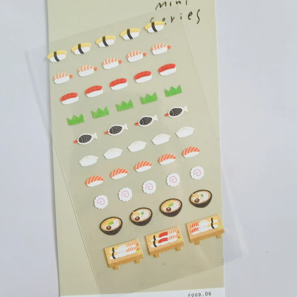 Korean Import Suatelier Japanese Food Noodles Sushi Stickers Mini Scrapbooking Diy Journal Cute Deco Stationery Sticker 124